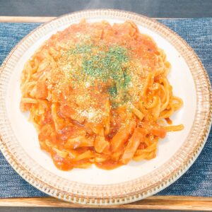ベーコントマトパスタ
