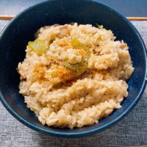 豚こま肉とピーマンの炊き込みご飯
