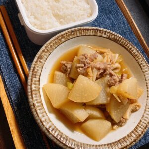 牛コマと大根の煮物