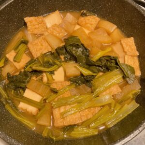 厚揚げと大根と小松菜の煮物