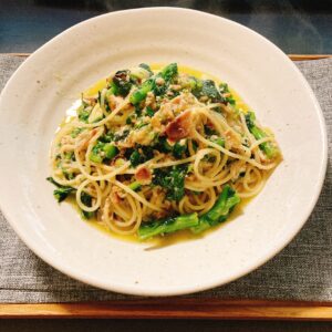 菜花とツナのペペロンチーノ