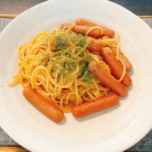 ウインナーチーズケチャップパスタ