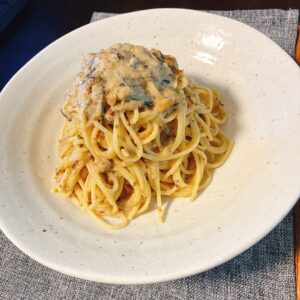 ツナわさびクリームパスタ